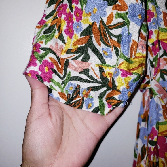 NWT Eloquii Elements Waist Tie Button Front Floral Maxi Dress - Picture 7 of 8